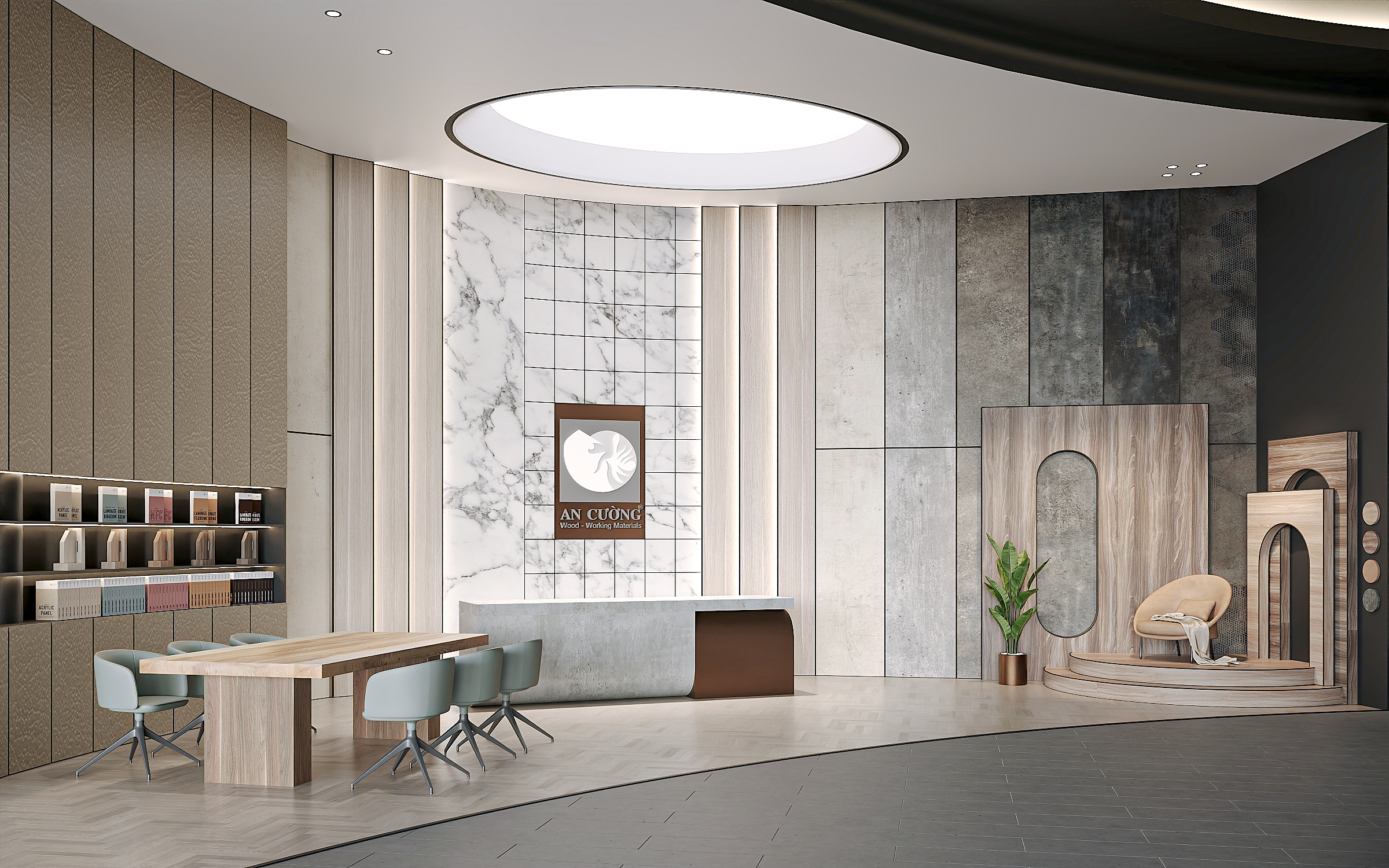 Phối cảnh showroom An Cường 1