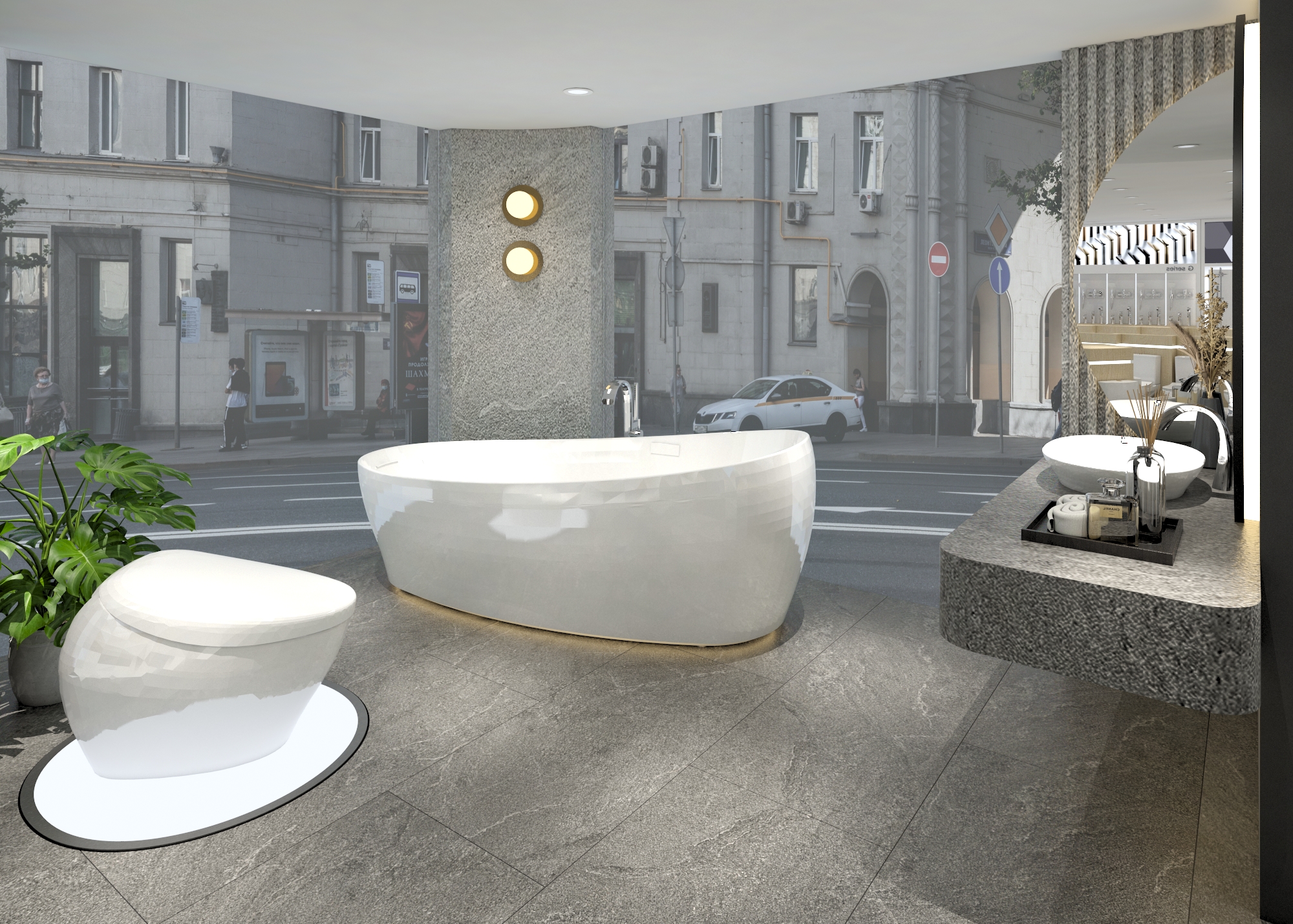 Phối cảnh showroom đại lý 5